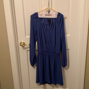 White House Black Market cobalt blue elastic waist dress